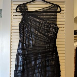 Cynthia Steffe black sequined cocktail dress, sz 8
